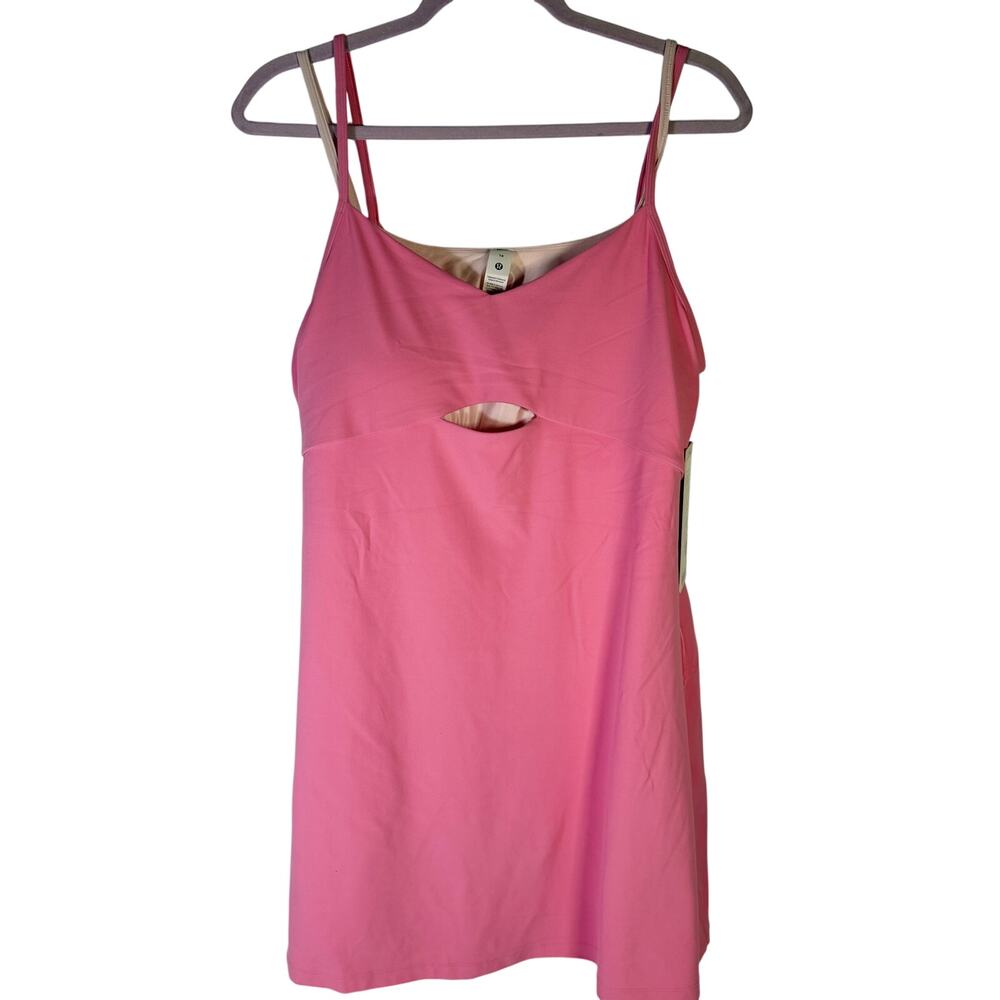 Lululemon Align Layered Dress Pink Women's Size 14 NWT Built-In Bra Nulu